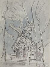 Norddeutsche Windmühle hinter Häusern bei Hamburg? Mario Barone *1902