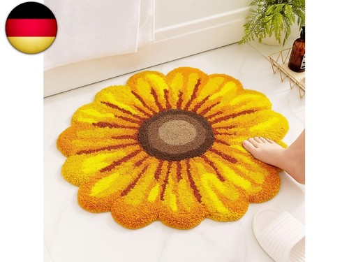 Badteppich mit gelben blumen - badteppich,