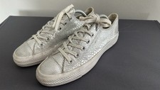 Converse All Stars Chuck Sneaker Schuhe Sportschuh Silber Gummi  US9,5 Größe 41