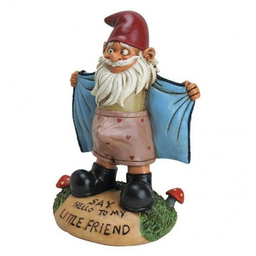 Lustiger frecher gartenzwerg - lustiger,
