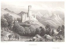 Bad Godesberg Original Stahlstich Frommel & Winkles 1840