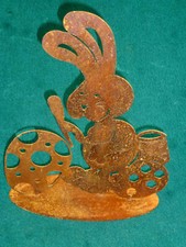 Edelrost Hase mit Ei Dekoration Garten Figur Bauernhof Frühjahr Ostern