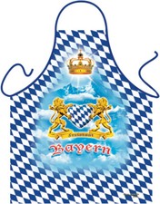 Grillschürze Freistaat Bayern Krone Küchen-Schürze Kochschürze witziges Geschenk