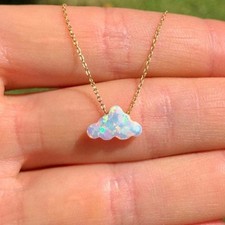 Opal Wolke  Halskette