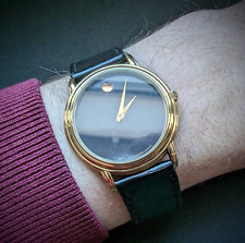 Movado Museum Watch Armbanduhr Quartz ETA Schwarz Gold 87-E4-9890