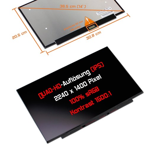 Led ersatz display matt - 14",