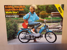 Zündapp Mofa Star 1 + 2 Oldtimer Prospekt Reklameprospekt Werbung Werbeprospekt