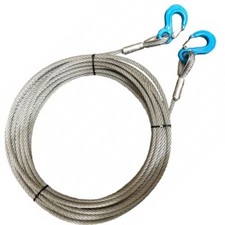 10mm Anschlagseil Haken-Haken Hubseil Drahtseil Stahlseil Forstseil Hebeseil