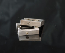 Creolen eckig 925 Sterlingsilber mit  2 Diamanten 0.02ct 1 Paar