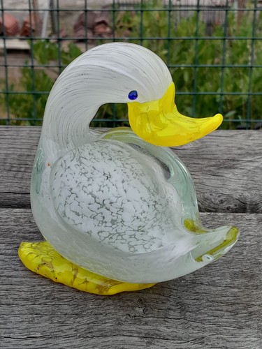 Vintage murano glas ente figur - glas,