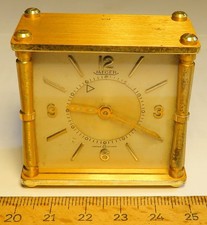 Jaeger LeCoultre kleine  Memovox  Tischuhr Reisewecker 49mm x 51mm ca. 1950