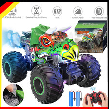 Dinosaurier Auto Spielzeug Kinder Ferngesteuertes Dino Auto LED Monstertruck2.4G