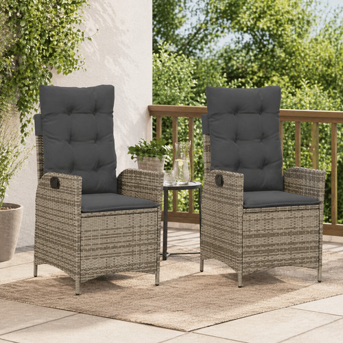 Gartenstuhl polyrattan grau - polyrattan,