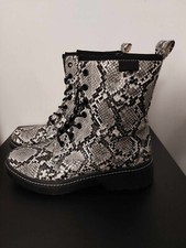 Boots, Tamaris, Schlangen-Print, grau, Gr: 38