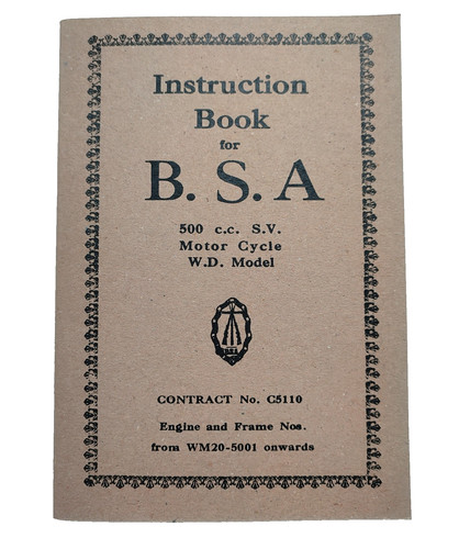 Bsa m20 betriebsanleitung - m20, wd