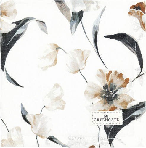 Greengate napkin eliana white - napkin,