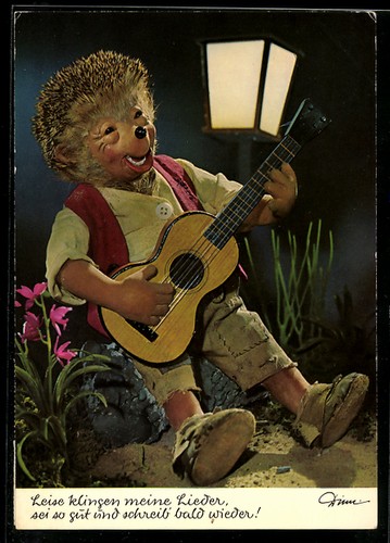 Ansichtskarte mecki spielt - ansichtskarte,