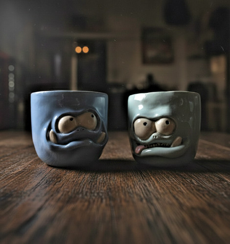 Set monster tassen - 3d,
