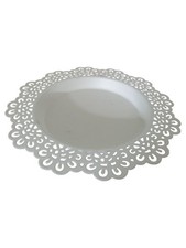 IKEA Dekoschale Weiß Romantisch Metall Servierplatte Teller Schale