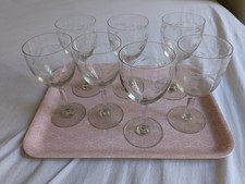 Portwein/Sherry Gläser  7 Stk Glas o. Kristall mit Muster Vintage gebraucht