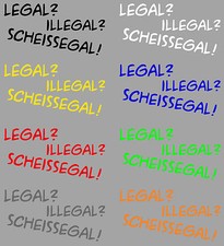Aufkleber Sticker Legal