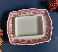 Unterteil Butterdose Villeroy & Boch Fasan Rot Butterplatte V&B Super Zustand 