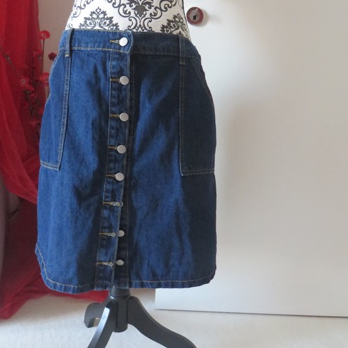 Jeansrock rock knielang vorne - jeansrock,