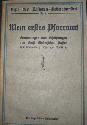 Mein erstes pfarramt - erstes,