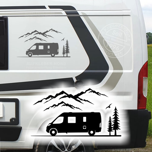 Camper bus autoaufkleber - camper,