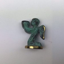 Alter Gluttöter Engel als Kerzenhalter ,Bronze massiv ,Walter Bosse Ära,60er J.