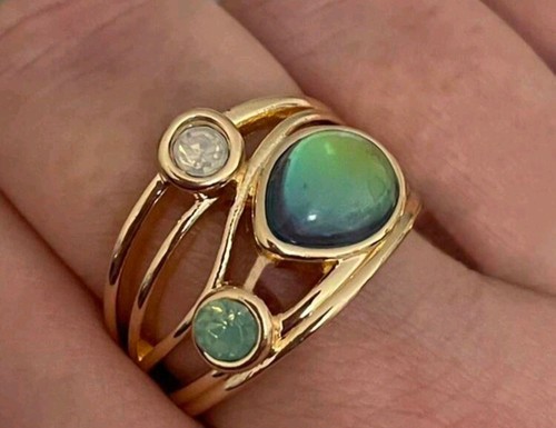 Goldfarbener ring ovaler - goldfarbener,