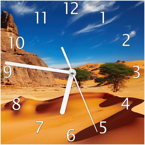 Wallario wanduhr aus glas - aus, in