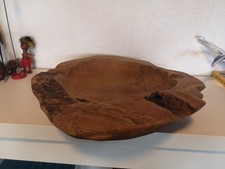 Sehr große TEAKHOLZ-SCHALE ca. 50cm Durchmesser Naturbelassen Handarbeit 