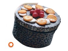 1970er Große Eieruhr Törtchen mechanisch Alarm Timer voll Funkt.Keramik Germany