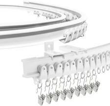 5 Meter Gardinenschiene Biegbar Top/Seite  Montage Vorhangschiene Flexibel weiß