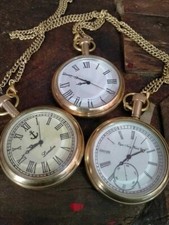 Konvolut 3 Uhr Elgin Vintage Pocket Sammlerstück Antik Messing Taschenuhr GES...