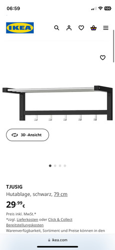 Hutablage schwarz cm - schwarz,,