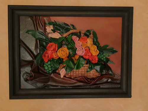 Bild aus leder holzrahmen - 3d,