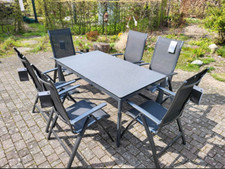 6 KETTLER Stühle verstellbar + Gardissimo Tisch Gartenmöbel-Set GartenSitzgruppe