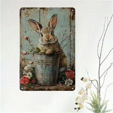 Blechschild hase kaninchen - blechschild,