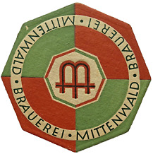 ALTER BIERDECKEL Brauerei Mittenwald Johann Neuner Bierfilze sehr selten Sammeln