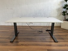 Steelcase elektrischer Schreibtisch 160x80cm weiß anthrazit