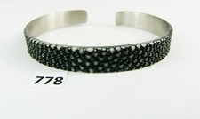 778) Rochenleder Armreif 1 cm