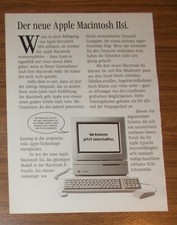 Seltene Werbung APPLE POWER MACINTOSH IIsi - Anspruchsvolle Möglichkeiten 1990