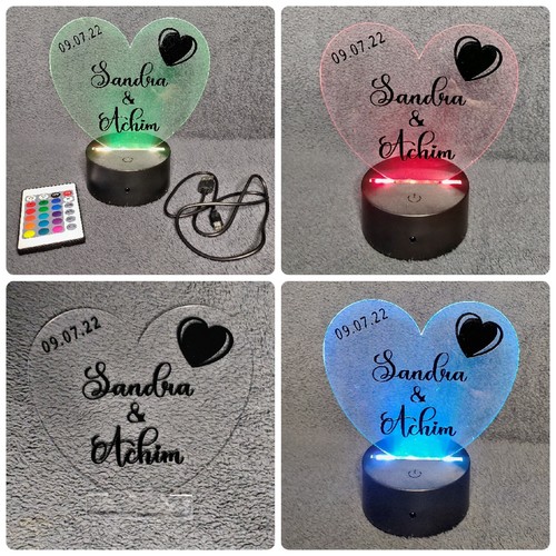 Led lampe herz liebe - lampe,