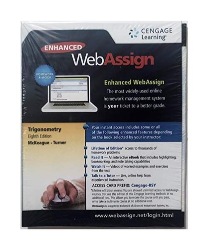 Webassign printed access - printed,