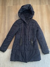 KHUJO Wintermantel Gr. XS 34 - Damen Dunkelblau Mantel Parkajacke Jacke Parka