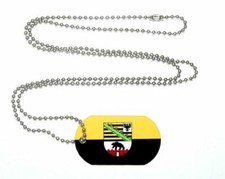 Dog Tag Sachsen Anhalt Erkennungsmarke 30 x 50 mm Fahne Flagge