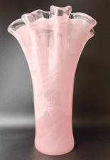 MURANO Glas Vase Italy rosa - 30cm - hochwertig - Unikat