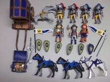 Playmobil Konvolut Ritter Figuren Königsritter Helme Waffen Pferde Kutsche